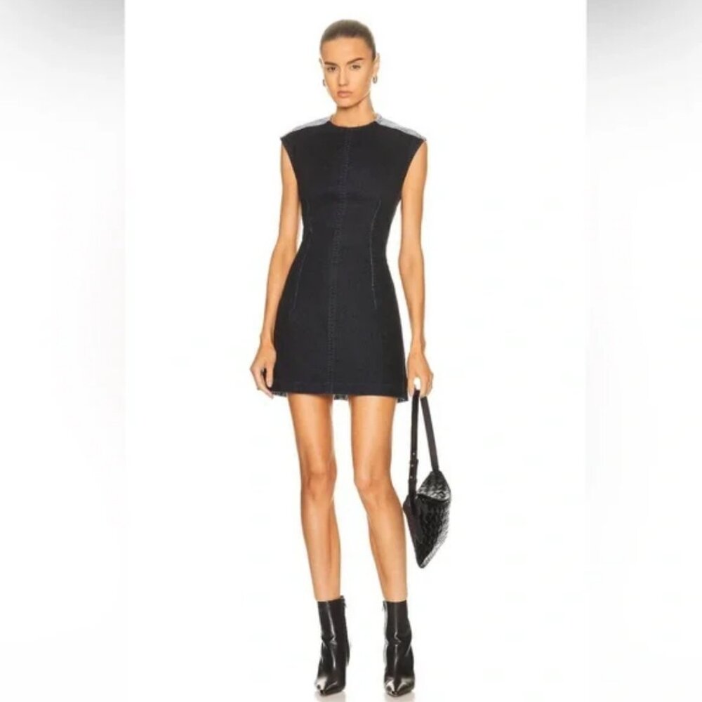 Acne Studios Denim Panel Two Tone Dress